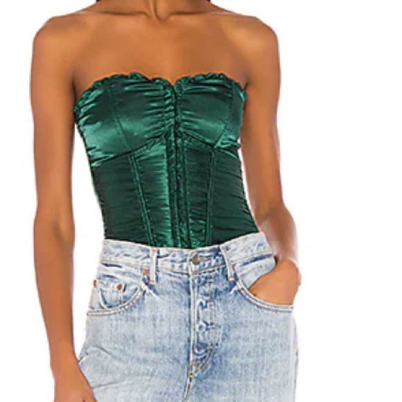Superdown Sevilla Corset Top in Green - Picture 7 of 7